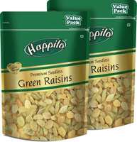Happilo Premium Seedless Green Raisins Super Saver Raisins 2kg (2 x 1 kg)