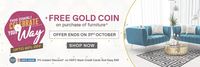 Hometown - Free Gold Coin on Purchase Of Furniture + 5% Off on HDFC Bank Cards