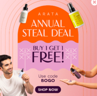 Arata : Buy 1 Get 1 Free on all products