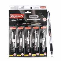 Reynolds DYNAGRIP 5 CT BOX - Black I Lightweight Ball Pen With Comfortable Grip for Extra Smooth Writing I School and Office Stationery 