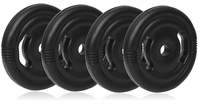 FitBox Sports Finger Gripped Weigth Plates 20kg (5kg x 4), Black