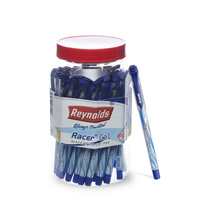 Reynolds RACER GEL 40 CT JAR - BLUE I Lightweight Gel Pen With Comfortable Grip for Extra Smooth Writing I School and Office Stationery  
