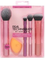 REAL TECHNIQUE Real Techniques Everyday Essentials Makeup Brush Complete Face Set (Miracle Complexion Sponge, Expert Face, Blush, Setting and Deluxe Crease Brushes)  (5 Items in the set)