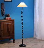 tu casa Metal-Iron Floor Lamp, White, Off White