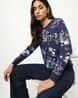 Floral Print Crew-Neck Sweatshirt