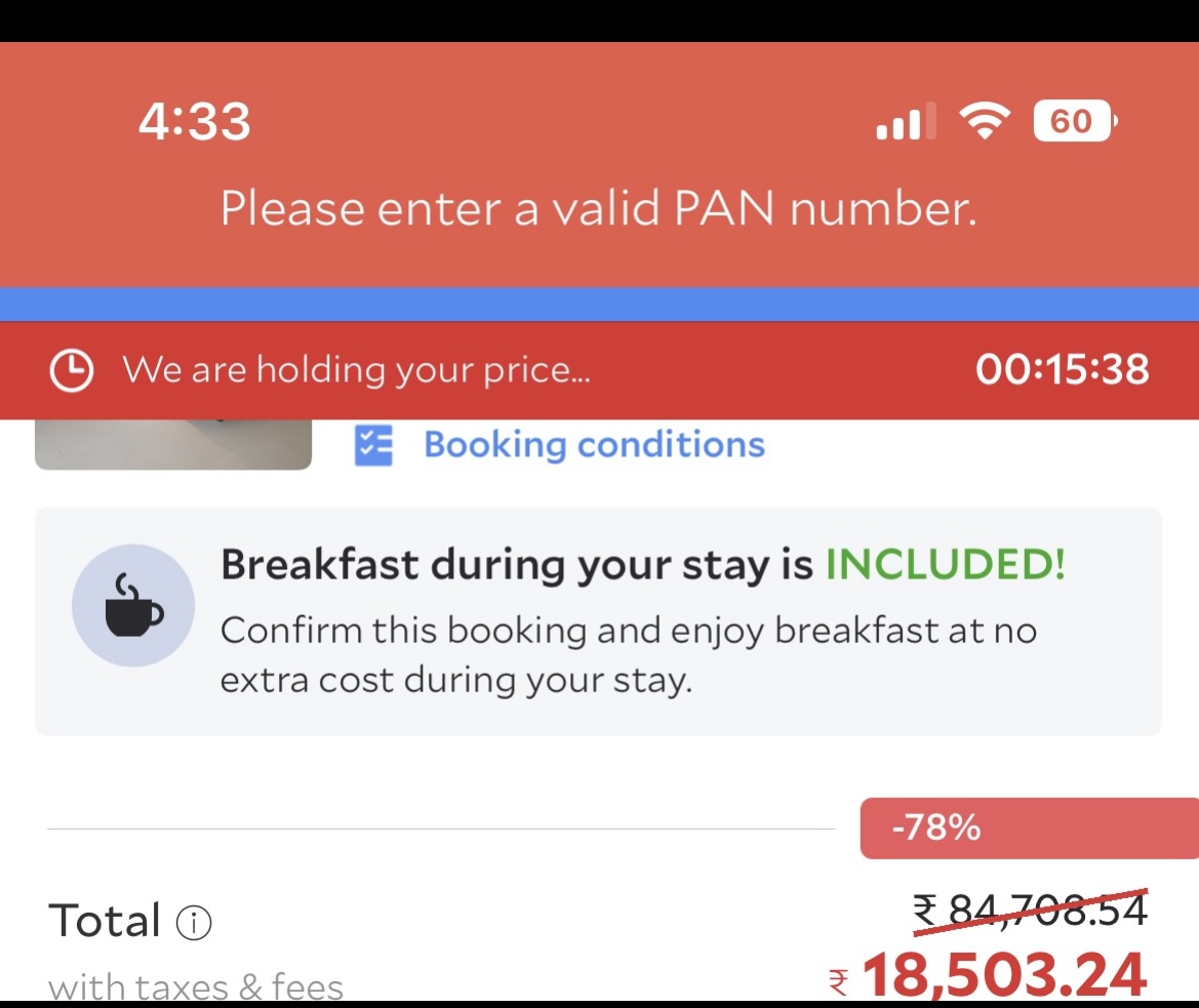 Agoda Not Accepting My Pan Number While Paying For A Booking Related To  Hotel In Thailand | Desidime