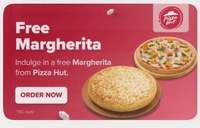 Swiggy X Pizza Hut-Free Margherita Pizza on Order Above Rs.199