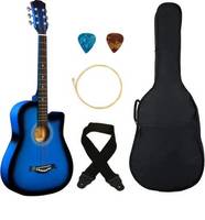 BLUEBERRY 38C Blue, 38 Inch Acoustic Guitar Linden Wood Plastic Right Hand Orientation  (Blue)
