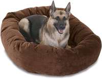 Poofy's Pet Island Dog and Cat Round Shape XX-Large Brown Ultra Soft Reversiable Mat