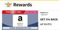 Amazon pay gift card:5% Back Up to 75 using Amazon Pay UPI (User Specific)