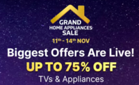Flipkart Grand Home Appliances Sale Upto 75% off (11th - 14th Nov)