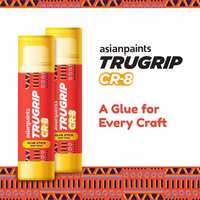 Asian Paints Trugrip CR-8 Glue Stick Adhesive - 25g | Art And Craft Glue I Crafting Glue I Office Supplies, School Supplies And DIY Art Supplies