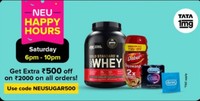 TataNeu x 1MG - Get Rs.500 Off on Minimum cart value of Rs.2000 (Valid On OTC)