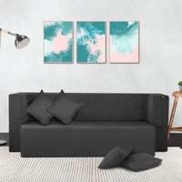 Fresh Up 4 Seater Solid Colour Sofa cum Bed 78x36x14 inches Double Sofa Bed