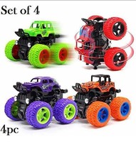 Tenderfeet Friction Powered Mini Monster Cars for Kids With Big Rubber Tires  (Multicolor, Pack of: 4)