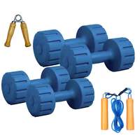 FITZON DM PVC 2KG - 4KG Combo 169 PVC Fixed Weight Dumbbell (12kg) (Multicolor)