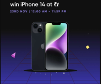 Cred Black Friday Sale - Spin and win Iphone 14 at Re.1, Cashbacks and more