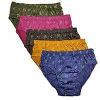 Seyyaal Woman's Printed Cotton Briefs Panties Innerwear Underwear Multicolor - ( Pack of 5 )