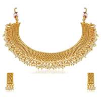 Apara South Traditional Copper Necklace Jewellery Set Pearl for Women