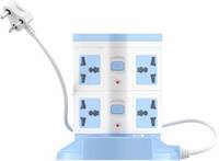 Portronics Power Plate 9 with 3 USB Ports, 8 Power Sockets 3M Cord Length (Blue)