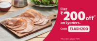 Licious : Flat 200 off on chicken lyoners