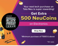 Extra 500 neu coins on min purchase of Rs.1000