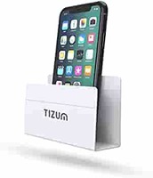 Tizum Wall Hanging Mobile Holder Stand, Charging Holder with Adhesive Strips Compatible with iPhones