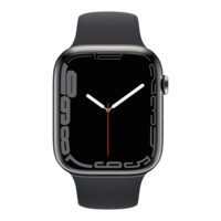 Apple Watch Series 7 with Midnight Sport Band (45mm OLED Retina Display, Black Aluminium Case)