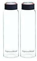 Signoraware claro flow 1ltr and claro flow 1ltr(Combo Borosilicate Glass), 1000ml+1000ml, Set of 2, Clear