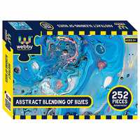 Webby Abstract Blending of Blues Jigsaw Puzzle, 252 Pieces