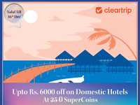 Cleartrip Hotel: 23% off upto Rs.6,000 on Domestic Hotels free for myntra insiders