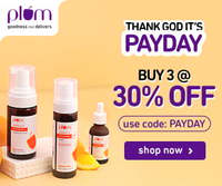 Plum Pay Day Sale -Buy any 3 @ 30% Off / Rs.150 off on Purchase of Rs.599 / Buy 2 Get 1 Free on Makeup