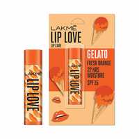 Deal of the day: Lakmé Lip Love Gelato Chapstick, Moisturizing Tinted Lip Balm With Spf 15, Crème Finish, 4.5 g - Fresh Orange
