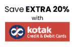 Tata1mg x Kotak Cards : Extra 20% instant discount upto Rs.400 on the minimum order value of Rs.1200