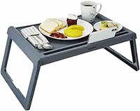 Amazon brand solimo Reinforced polypropelene Plastic Multipurpose Foldable Tray- Grey