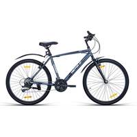 VECTOR 91 Athens 26T 21 Speed Hybrid Bike, 18.5 Inch Frame, Ideal for Men (Black, Grey)