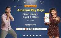 Amazon Pay Days  5-7th Dec Send money & get 3 offers 