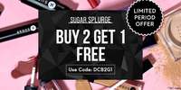 Sugar Cosmetics : Buy 2 Get 1 Free on Beauty Products