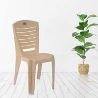 Nilkamal Plastic Mid Back with Arm Chair 