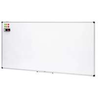 Amazon Basics Whiteboard Drywipe Magnetic with Pen Tray and Aluminium Trim, 180 cm x 90 cm (WxH)