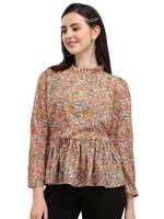 Wedani Women's Casual wear Beige Colour Top