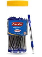 Reynolds CHAMP BP 30 COUNT JAR, BLUE | Ball Pen I Lightweight Ball Pen With Comfortable Grip for Extra Smooth Writing I School and Office Stationery
