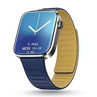 Newly Launched Pebble Cosmos Prime Bluetooth Calling Smart Watch,Largest 1.91" Bezel-less Edge-to-Edge Display,600 Nits Brightness,Sleek Metallic Body, Wireless Charging, Health Suite(Moon light Blue)