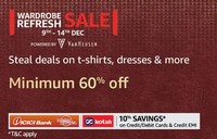 Min 60% Off on T-Shirts Dresses & More Items