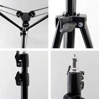 Three Section Tripod,78''(92-200cm) Adjustable Sturdy Standard 1/4 Screw Interface Alloy Materials, Metal Photo Studio Light Stand,Video Camera Accessories