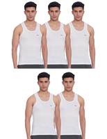 LUX VENUS Men's Cotton Vest (Pack of 5)