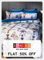 Spaces Bed Sheets & Covers Flat 50% - 65% Off