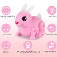 Jumping Hopping Funny Rabbit Toy with Luminous Effect Cute Bunny Rabbit Toy with Flashing Lights & Music, Best Gift for Children, Toddlers, Boys, Girls Boys, Age 3+ Years