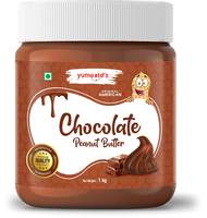 Yumeatd's Original Chocolate Peanut Butter Made with Roasted Peanuts | 100% Vegan | Zero Cholesterol (1KG))