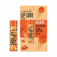 Lakmé Lip Love Gelato Chapstick, Moisturizing Tinted Lip Balm With Spf 15, Crème Finish, 4.5 g - Fresh Orange
